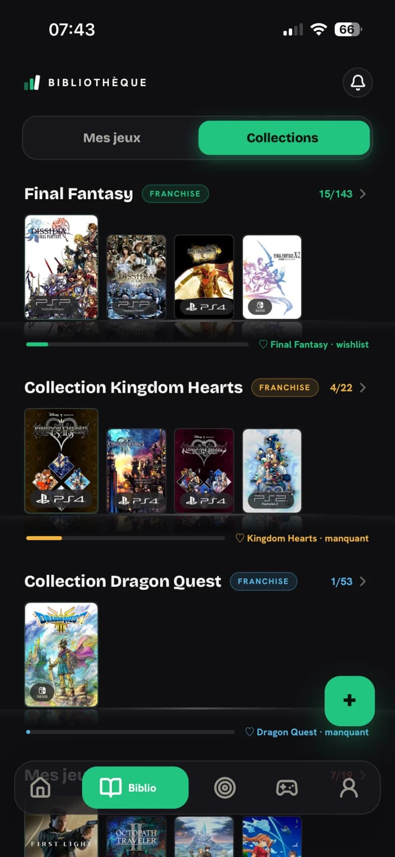 Nouvel écran Bibliothèque de SideQuest