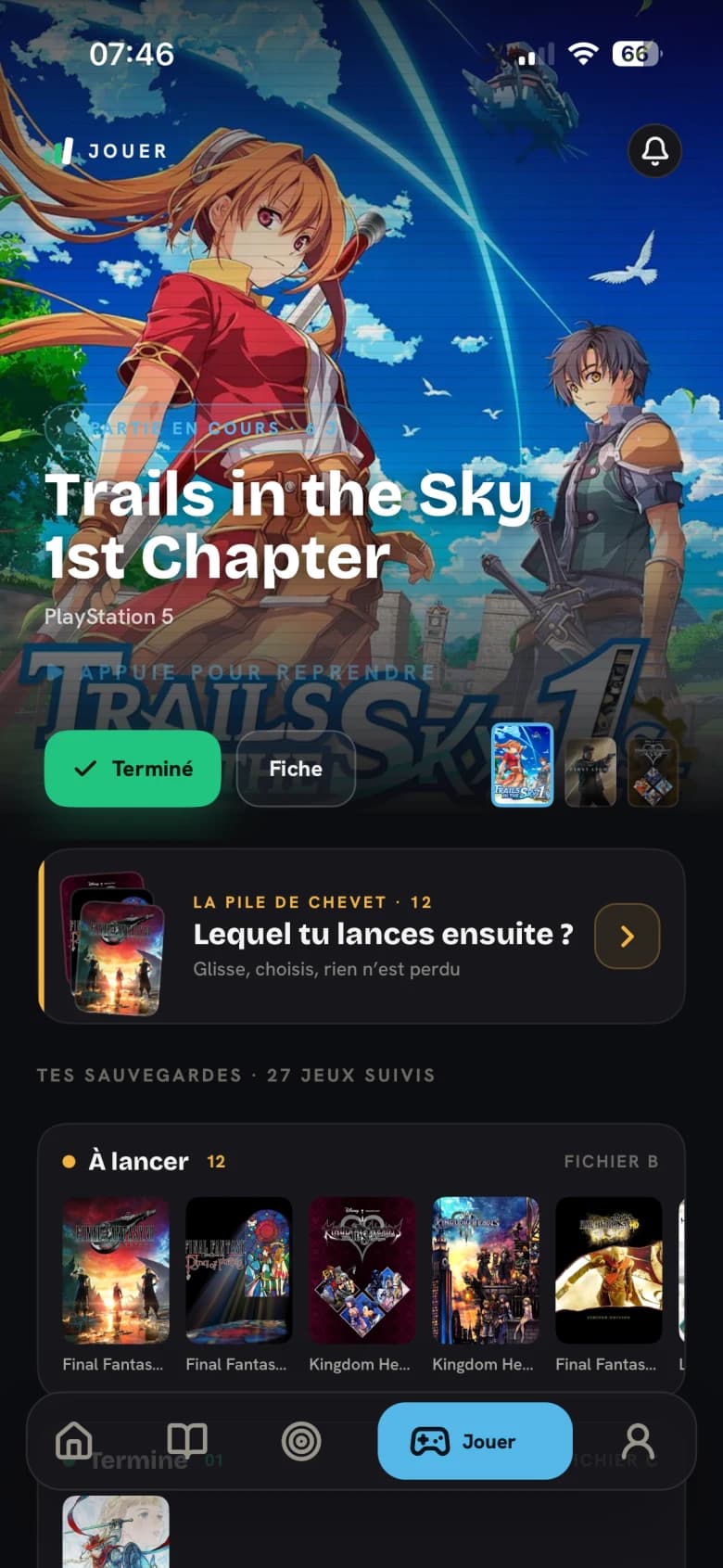 Nouvel écran Jouer de SideQuest